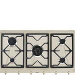 SMEG - Smeg SRV896AVOGH2, Avena, Da incasso, Gas, 5 Fornello(i), 5 Fornello(i), 1100 W