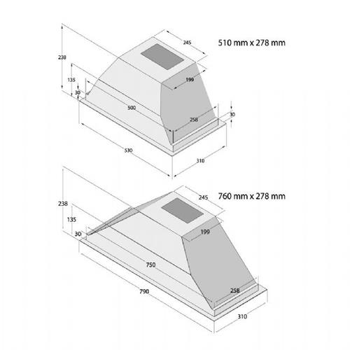 Silverline 1171.9 cappa aspirante Integrato Bianco 351 m³/h D
