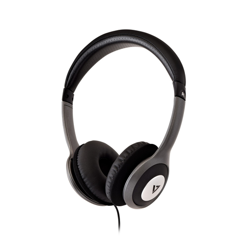 V7 HA520-2EP cuffia e auricolare Cuffie Padiglione auricolare Connettore 3.5 mm Nero, Argento