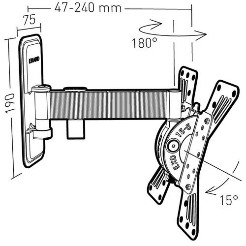 Erard 048220 Supporto TV a parete 94 cm (37