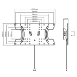 MUNARI - Munari SP 729, 30 kg, 100 x 100 mm, 400 x 200 mm, -8 - 5°, Nero