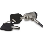 Startech.Com - StarTech.com Cavo Lucchetto di Sicurezza con chiave per Laptop - Pulsante di Bloccaggio, 2 m, Kensington, 2 Chiavi, Nero, Argento