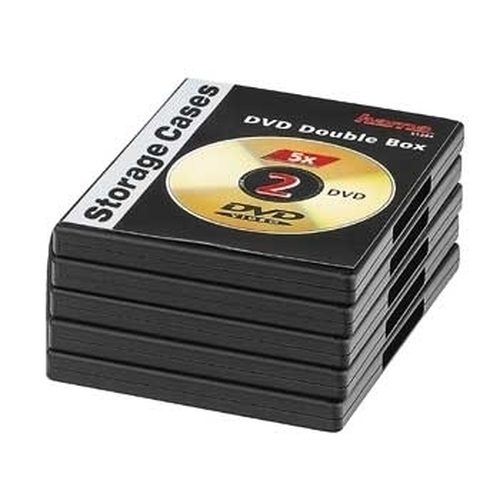 Hama 00051294 custodia CD/DVD Scatola con DVD 2 dischi Nero