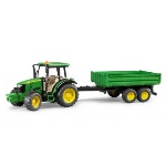 Bruder - Mezzo agricolo Bruder 02108 John Deere Trattore con rimorchio