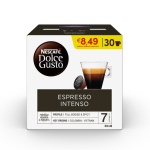 Dolce Gusto - Nescafé Dolce Gusto Espresso Intenso, Cialde caffè, Espresso, Tostatura media, Dolce Gusto, 30 tazze, Multicolore