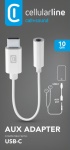 Cellular Line - Cellularline MUSICENABLERTYPECW, USB C, Maschio, 3.5mm, Femmina, 0,15 m, Bianco