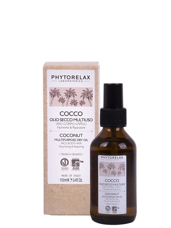 Phytorelax Laboratories Olio secco multiuso viso-corpo-capelli nutriente & riparatore – cocco 100 ml