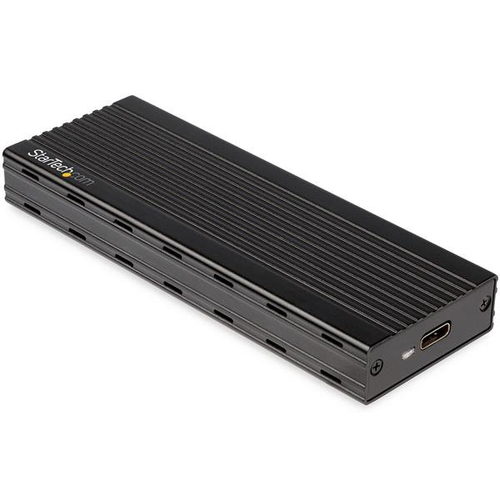 StarTech.com Encosure SSD da USB-C a M.2 NVMe 10 Gbps - Case esterna portatile e in alluminio M.2 NGFF PCIe - Lettura / scrittura 1 GB/s - Supporta 2230, 2242, 2260, 2280 - Compatibile TB3 - Mac e PC