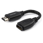 Startech.Com - StarTech.com Cavo HDMI 2.0 prolunga salvaporta da 15cm - 4K 60Hz, 0,152 m, HDMI tipo A (Standard), HDMI tipo A (Standard), Nero