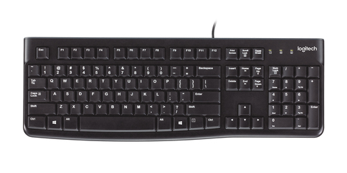 Logitech K120 tastiera USB QWERTY Inglese UK Nero