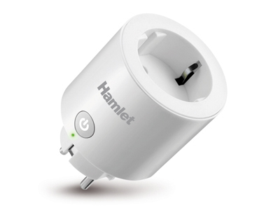 Presa SMART Hamlet HIOT SPL16M Plug con Monitoraggio Consumi White