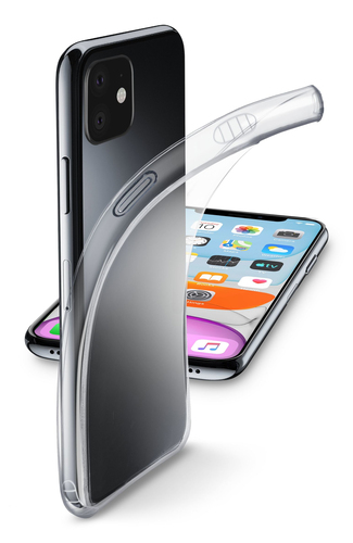Cellularline Fine - iPhone 11 Cover in gomma morbida ultra sottile e trasparente Trasparente
