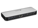 HAMLET - Hamlet HDOCKS500TB3PD60, Cablato, USB 3.2 Gen 1 (3.1 Gen 1) Type-C, 3,5 mm, 10,100,1000 Mbit/s, Nero, Argento, SD