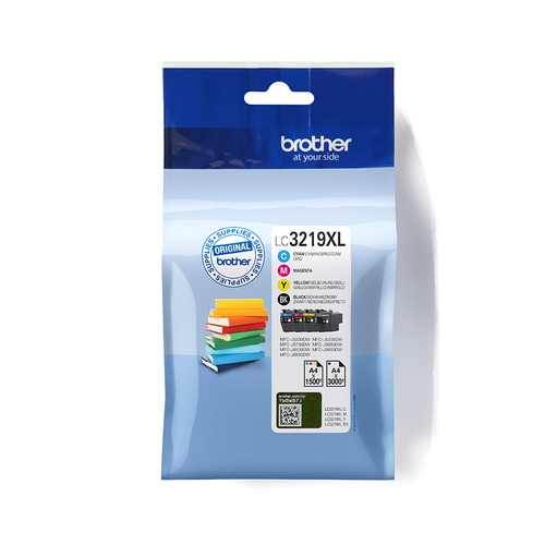 Brother LC-3219XLVAL cartuccia d'inchiostro 4 pz Originale Resa standard Nero, Ciano, Magenta, Giallo
