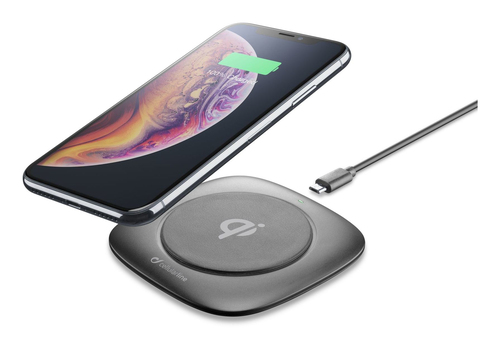 Cellularline Wireless Fast Charger Easy - Samsung, Apple and other Wireless Smartphones Caricabatterie Wireless 10W Nero
