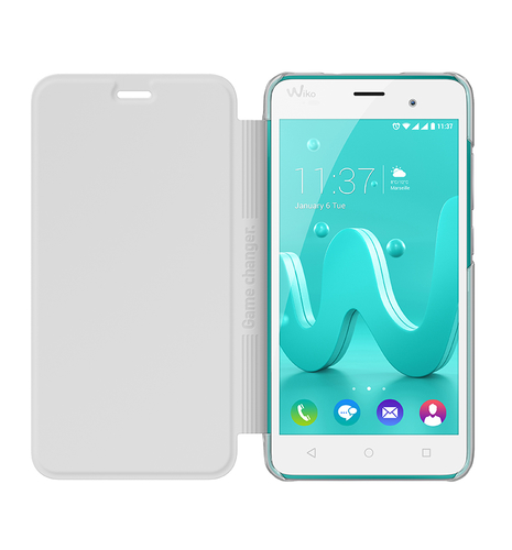 Wiko Game Changer JERRY custodia per cellulare Custodia a libro Bianco