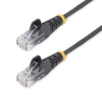 Startech.Com - StarTech.com Cavo di Rete Ethernet Snagless CAT6 da 50cm - Cavo Patch antigroviglio slim RJ45 - Nero, 0,5 m, Cat6, U/UTP (UTP), RJ-45, RJ-45
