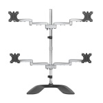 Startech.Com - Supporto monitor TV scrivania Startech.Com ARMQUADSS 4 monitor Silver 