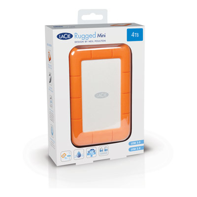 LaCie Rugged Mini disco rigido esterno 2000 GB Arancione, Argento