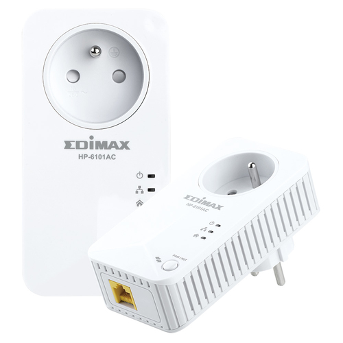 Power line Edimax HP 6101ACK Integrated Power Socket 2 Pack White