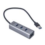 i-tec - i-tec Metal U3HUBMETAL403, USB 3.2 Gen 1 (3.1 Gen 1) Type-A, USB 3.2 Gen 1 (3.1 Gen 1) Type-A, 5000 Mbit/s, Grigio, USB, 96 mm