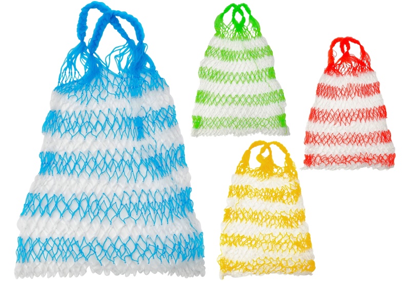 GLOBO Borsa rete nylon 10 righe 4 colori assortiti