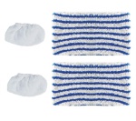 POLTI - Polti PAEU0357, Panno monouso per mocio, Blu, Bianco, Microfibra, Poliammide, Poliestere, 4 pezzo(i), 125 mm, 325 mm