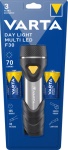 VARTA - Varta Day Light Multi LED F30, Torcia a mano, Nero, Argento, Giallo, ABS sintetico, Alluminio, Gomma, LED, 14 lampada(e), 70 lm