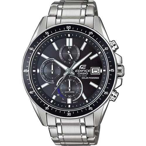 Casio EFS-S510D-1AVUEF orologio Orologio da polso Unisex Solare resistente Nero, Argento