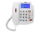 BRONDI - Brondi Bravo 90, Telefono analogico, Cornetta cablata, Telefono con vivavoce, Identificatore di chiamata, Bianco
