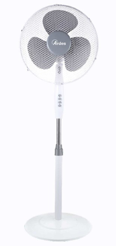 Ardes AR5BR40PB, Ventilatore domestico con pale, Bianco, Pavimento, 53 dB, 40 cm, 1794 m³/h