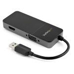 Startech.Com - StarTech.com Adattatore USB 3.0 a HDMI e VGA - 4K 30 Hz, 3.2 Gen 1 (3.1 Gen 1), USB tipo A, Uscita HDMI, Uscita VGA (D-Sub), 3840 x 2160 Pixel