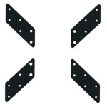 Techly - Techly Adattatore Universale per Supporto VESA da 200x200 a 400x400 Nero (ICA-LCD G11A), 200 x 200 mm, 400 x 400 mm, Plastica, Acciaio, Nero