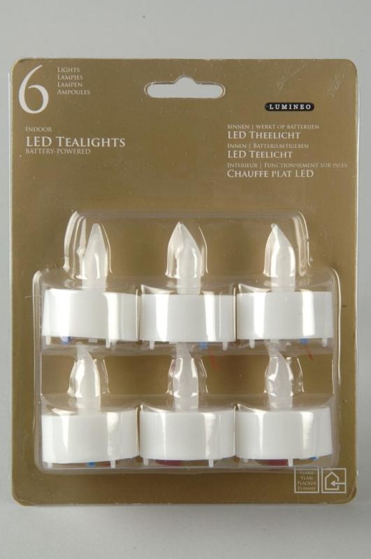 Kaemingk Led Plastic Tealights Bo White/Colour(S)
