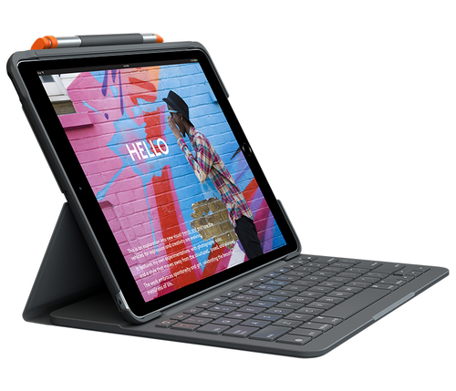 Logitech Slim Folio for iPad (7th, 8th, & 9th generation) Grafite Bluetooth QWERTY Italiano