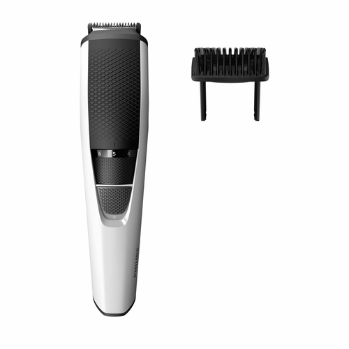 BT3206/14 Philips BEARDTRIMMER Series 3000 Rifinitore per barba con impostazioni di precisione da 1mm, Lavabile, Non richiede manutenzione (non necessita di lubrificazione), Batteria, Nero, Argento