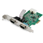 Startech.Com - StarTech.com Scheda adattatore seriale PCI Express RS232 a 2 porte - Scheda controller host seriale PCIe RS232 - PCIe a doppia scheda seriale DB9 - 16950 UART - Scheda di espansione - Windows e Linux, PCIe, Seriale, PCIe 1.1, RS-232, Verde, 222366 h