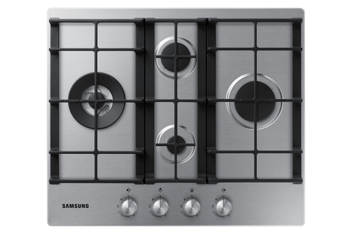 Samsung NA64H3031BS Nero, Acciaio inossidabile Da incasso Gas 4 Fornello(i)