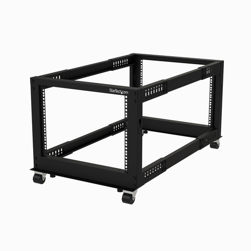 StarTech.com Armadio Server Rack a telaio aperto 8U - Compatto a 4 montanti con profondità regolabile (23-41