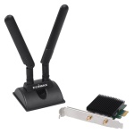 Edimax - Edimax EW-7833AXP, Cablato, PCI Express, WLAN / Bluetooth, Wi-Fi 6 (802.11ax), 2400 Mbit/s, Nero