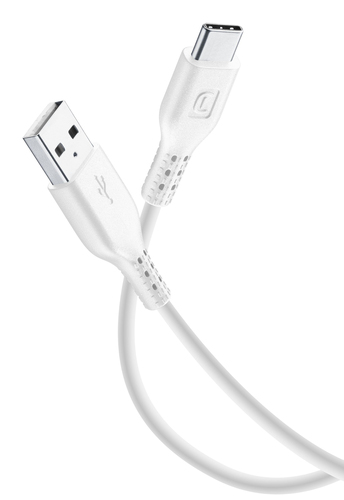 Cellularline USB Cable Medium - USB-C Cavo da USB a USB-C per la ricarica e sincronizzazione dati Bianco