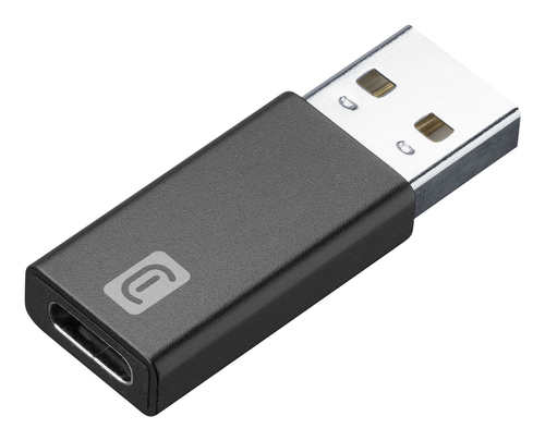 Cellularline Adattatore da USB a USB-C Converte la porta USB in USB-C Nero
