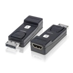 Techly - Techly IADAP DSP-2124K3, Convertitore video passivo, 1080p,2160p, DisplayPort, HDMI, 22,5 mm, 58,6 mm