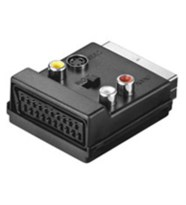 Goobay AVK 198 SCART 3x RCA / 4-pin mini DIN Nero