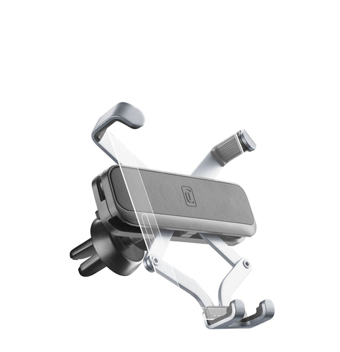 Cellularline Slide Air Vents Holder - Universal Supporto smartphone da auto con fissaggio per alette di aerazione Nero