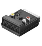 Techly - Goobay AVK 198, SCART, 3x RCA / 4-pin mini DIN, Maschio, Femmina, Nero