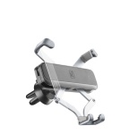 Cellular Line - Cellularline Slide Air Vents Holder - Universal Supporto smartphone da auto con fissaggio per alette di aerazione Nero, Telefono cellulare/smartphone, Supporto attivo, Auto, Alluminio, Nero