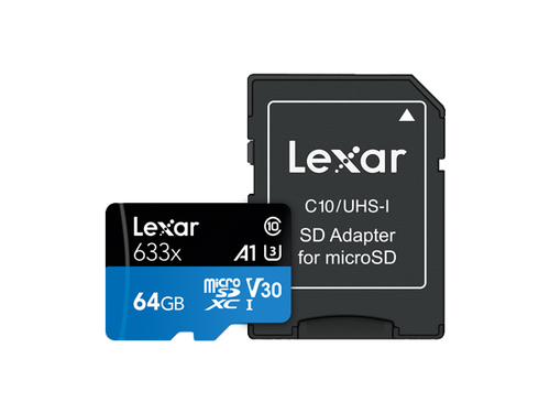 Scheda di memoria Lexar High Perfomance 633x 64GB MicroSD 933051