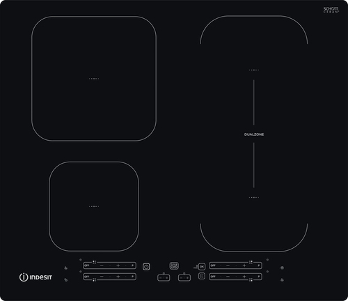 Indesit IB 65B60 NE Nero Da incasso 59 cm Piano cottura a induzione 4 Fornello(i)