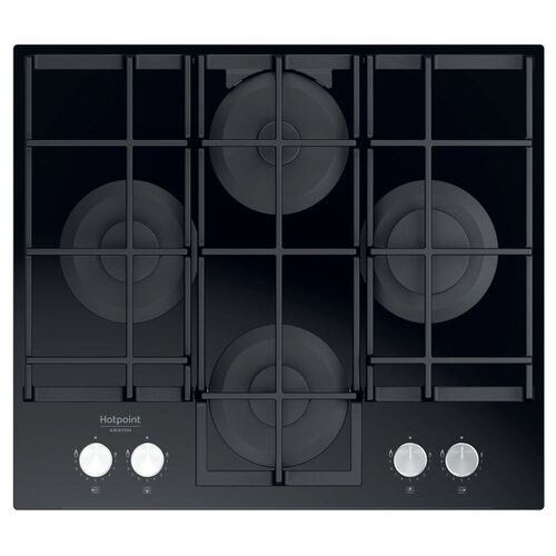 Hotpoint HAGS 61F/BK Nero Da incasso 59.5 cm Gas 4 Fornello(i)